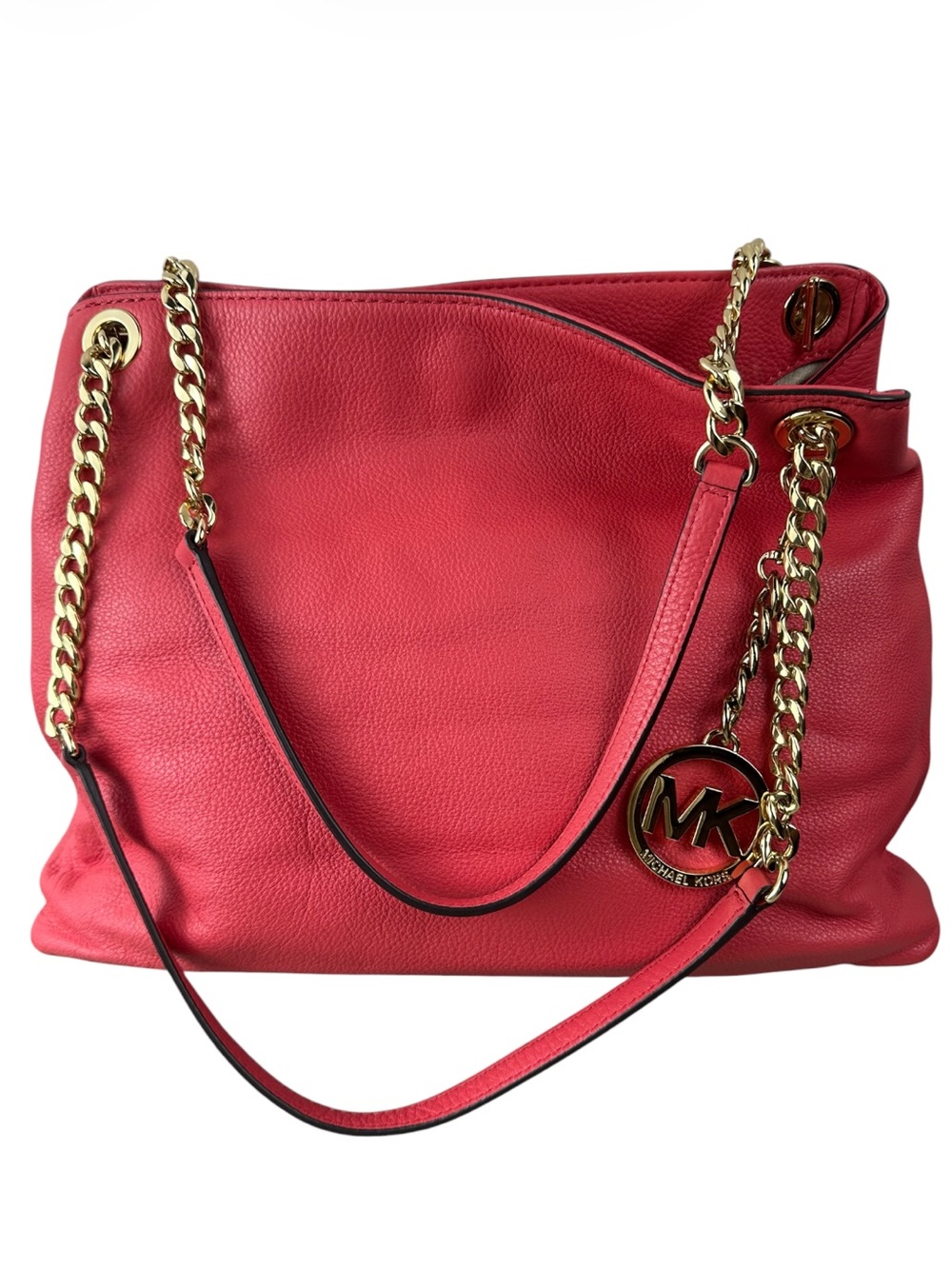 Michael Kors Pebbled Leather Chain-Shoulder Tote